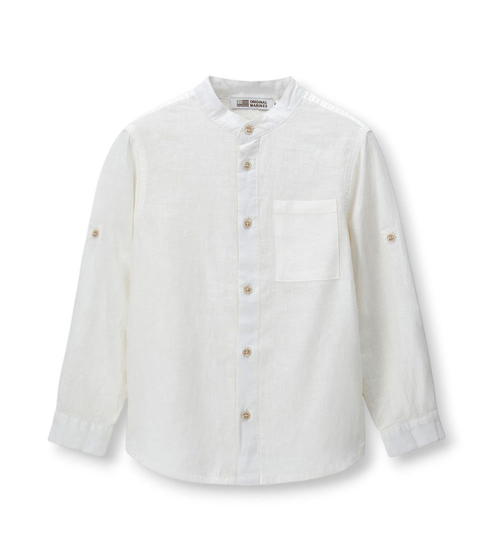 Boy - Linen-cotton shirt 9 - 10 Y White