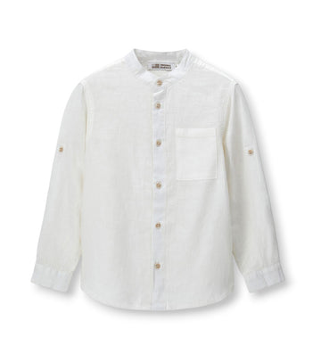 Boy - Linen-cotton shirt 9 - 10 Y White