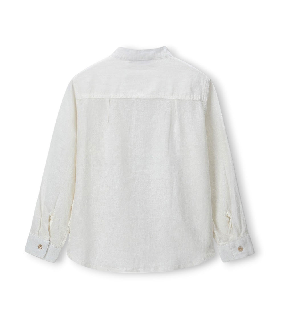 Boy - Linen-cotton shirt 9 - 10 Y White