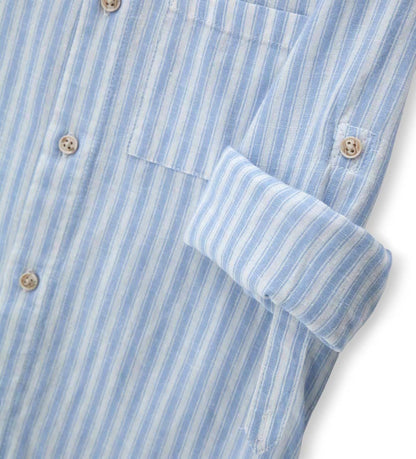Boy - Linen-cotton shirt 9 - 10 Y Blue