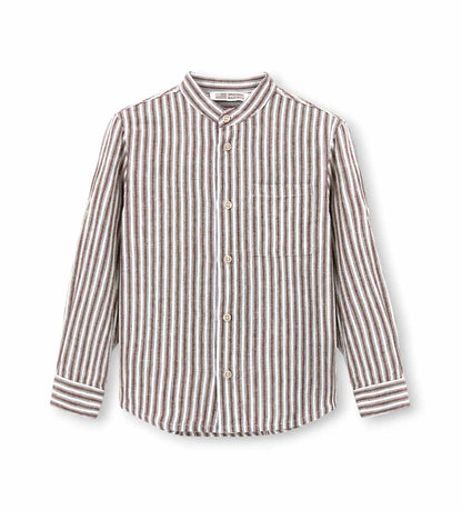 Boy - Linen-cotton shirt 9 - 10 Y Blue