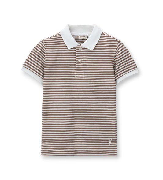 Boy - Piquet polo shirt 9 - 10 Y Brown