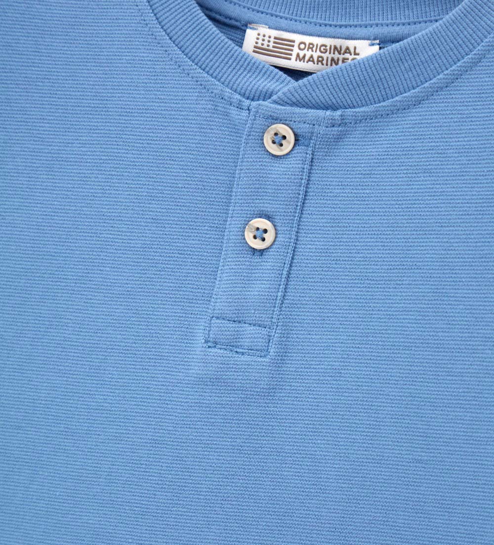 Boy - Mandarin collar T-shirt 9 - 10 Y Blue