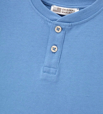 Boy - Mandarin collar T-shirt 9 - 10 Y Blue