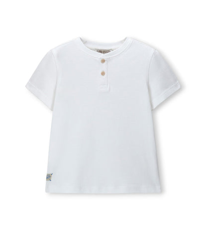 Boy - Mandarin collar T-shirt 9 - 10 Y Blue