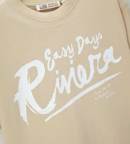 Boy - Oversized T-shirt 9 - 10 Y Beige