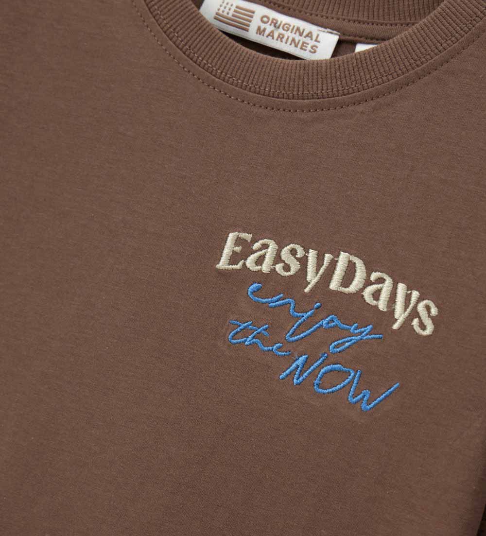 Boy - Embroidered T-shirt 9 - 10 Y Brown