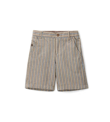 Boy - Linen  bermuda shorts 9 - 10 Y Brown