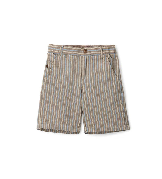 Boy - Linen  bermuda shorts 9 - 10 Y Brown