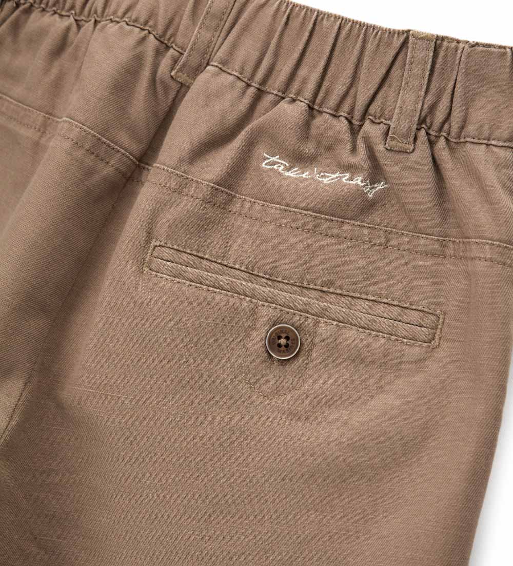 Boy - Linen blend bermuda shorts 9 - 10 Y Brown