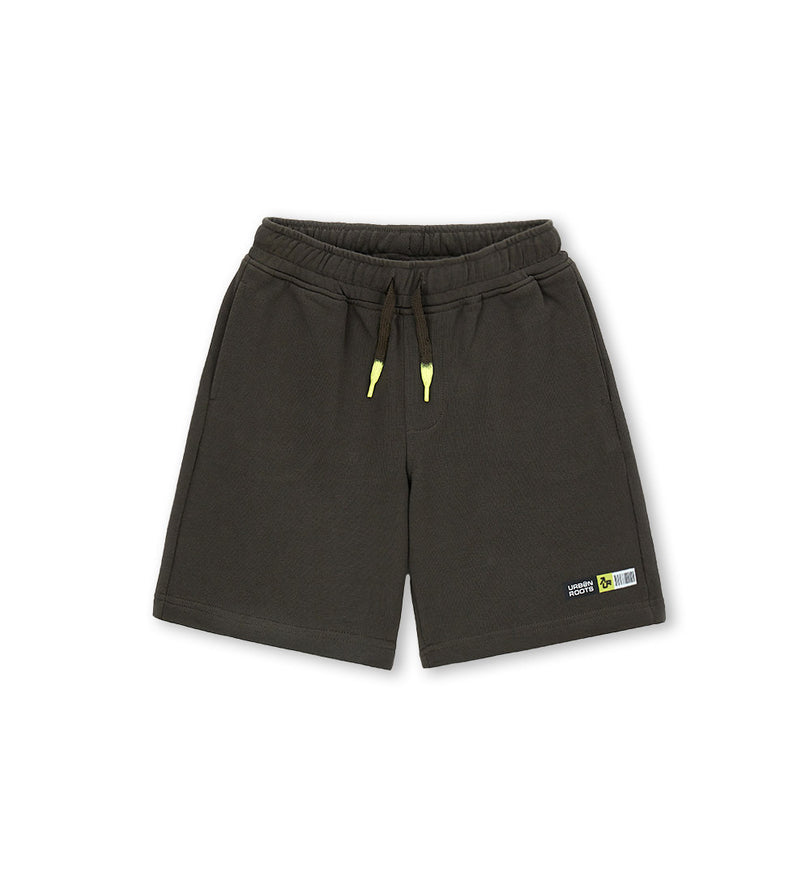 Boy - Cotton Fleece Bermuda shorts with print