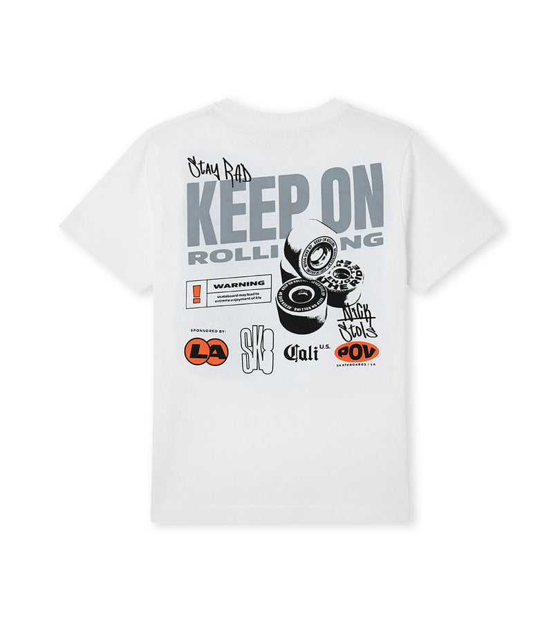 Boy - Printed Crew Neck Cotton T-shirt