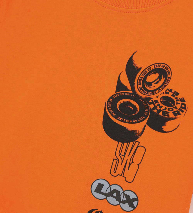 Boy - Printed Crew Neck Cotton T-shirt