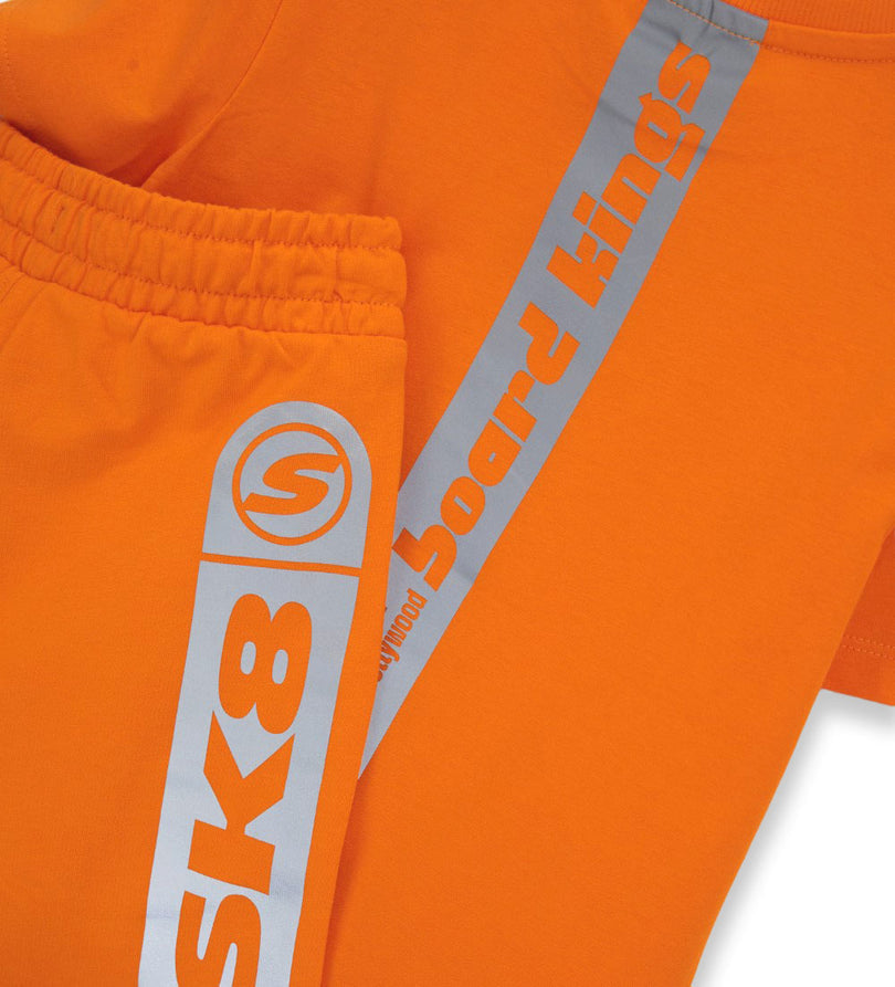 Boy - T-shirt and bermuda shorts set 9 - 10 Y Orange