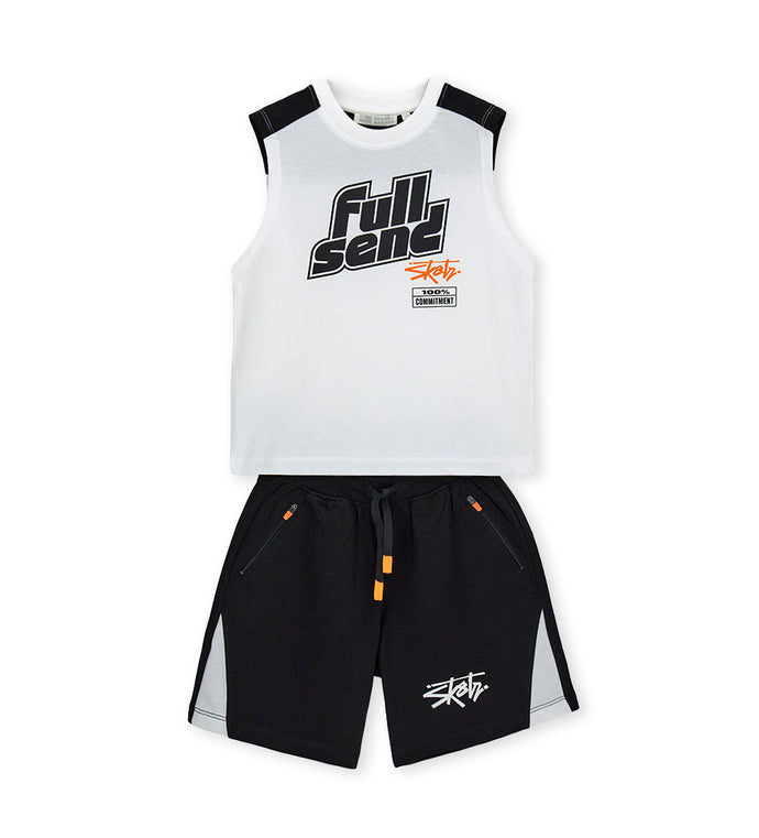 Boy - Top and bermuda shorts set 9 - 10 Y Orange