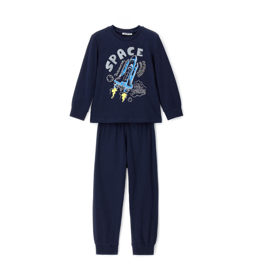 Boy - Long Sleeve Reflective Print pajamas