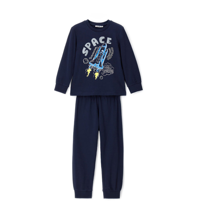 Boy - Long Sleeve Reflective Print pajamas