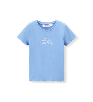 Girl - Embroidered Ribbed T-shirt