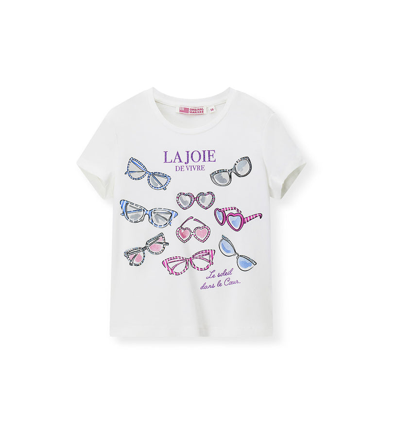 Girl - Stretch Cotton Glitter T-shirt