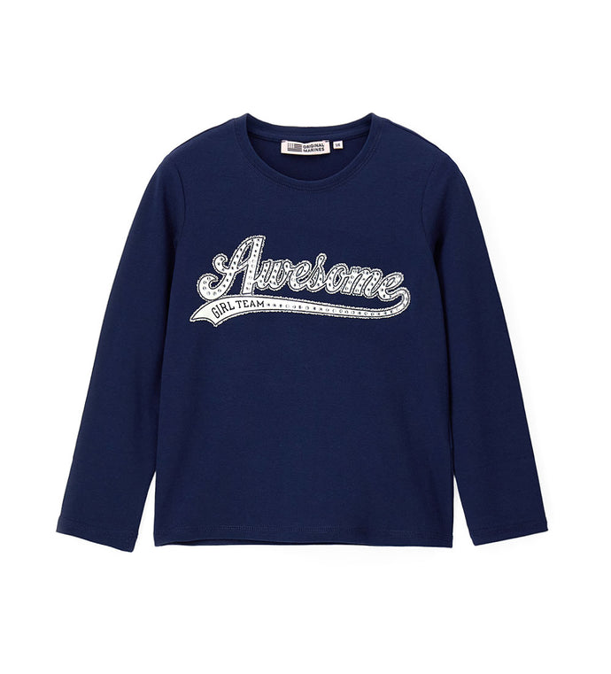Girl - T-shirt with rhinestones