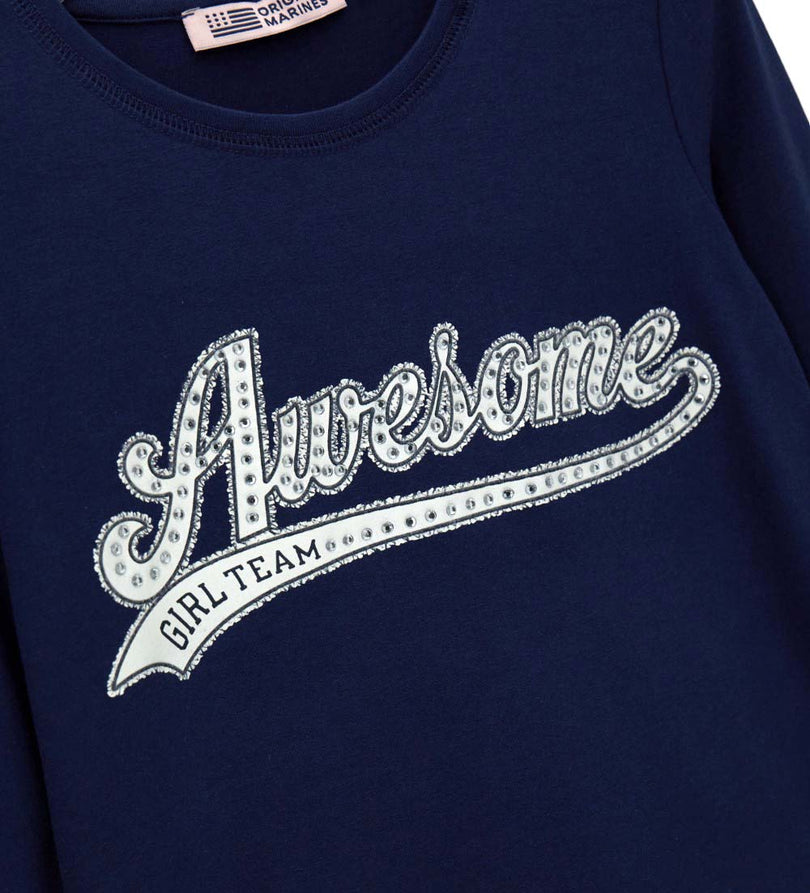 Girl - T-shirt with rhinestones
