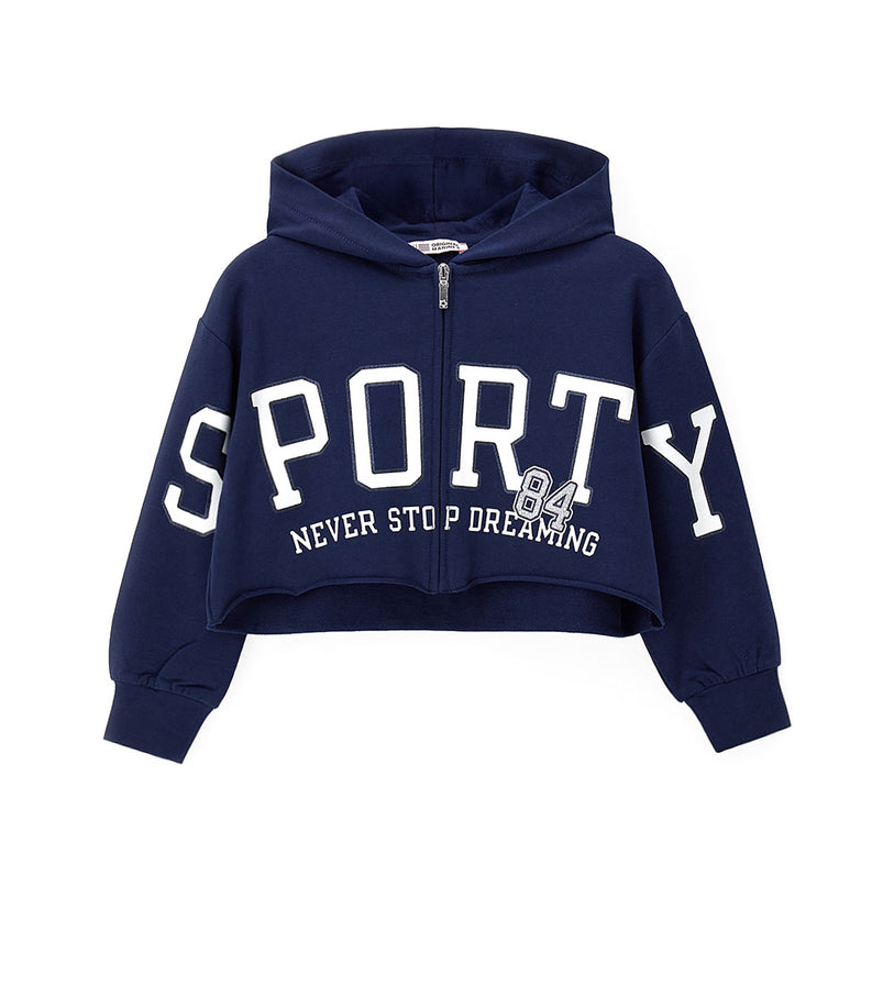 Girl - Cropped Zip-Up sweatshirt