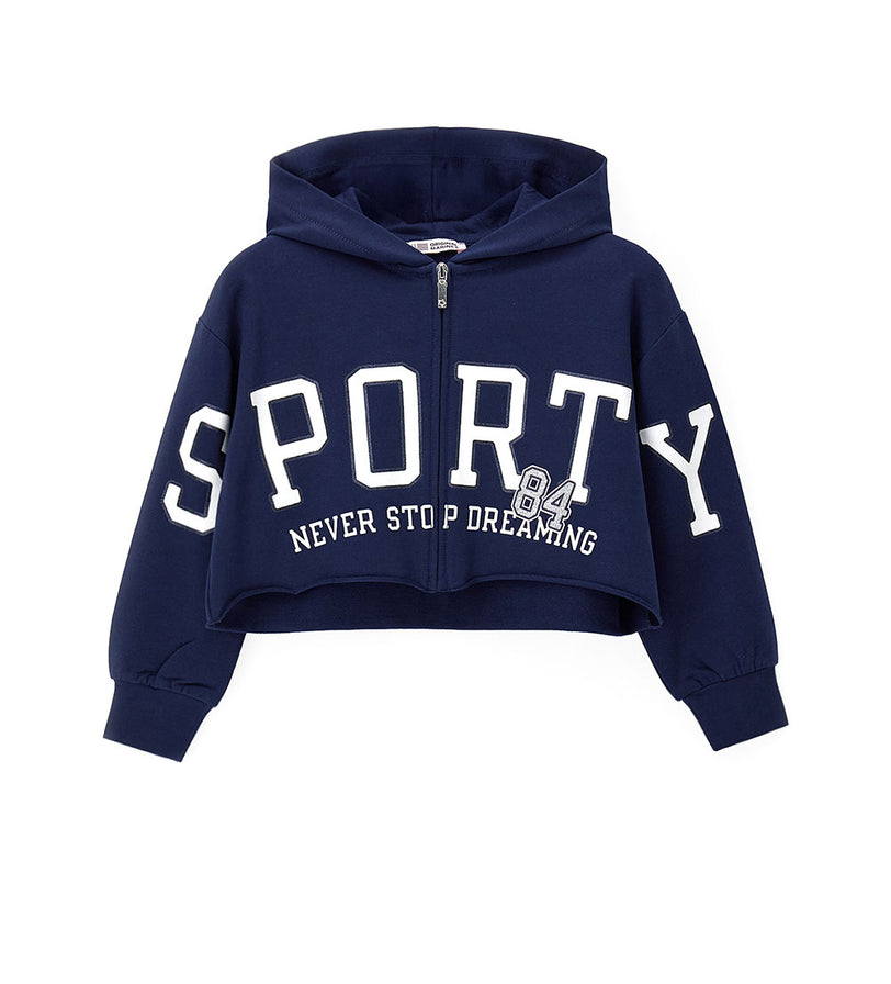 Girl - Cropped Zip-Up sweatshirt