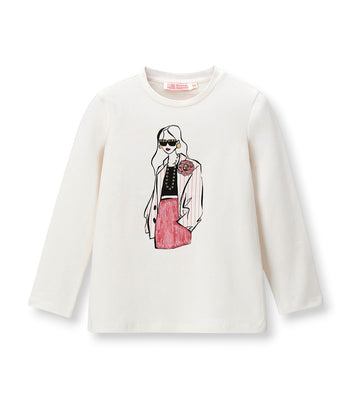 Girl - Printed T-shirt 9 - 10 Y White