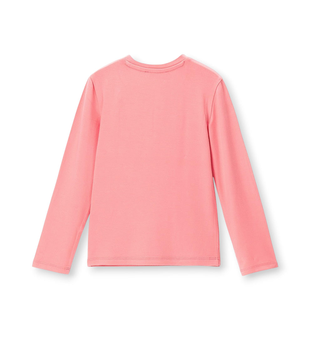 Girl - T-shirt with flower 9 - 10 Y Pink