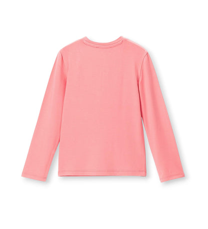 Girl - T-shirt with flower 9 - 10 Y Pink