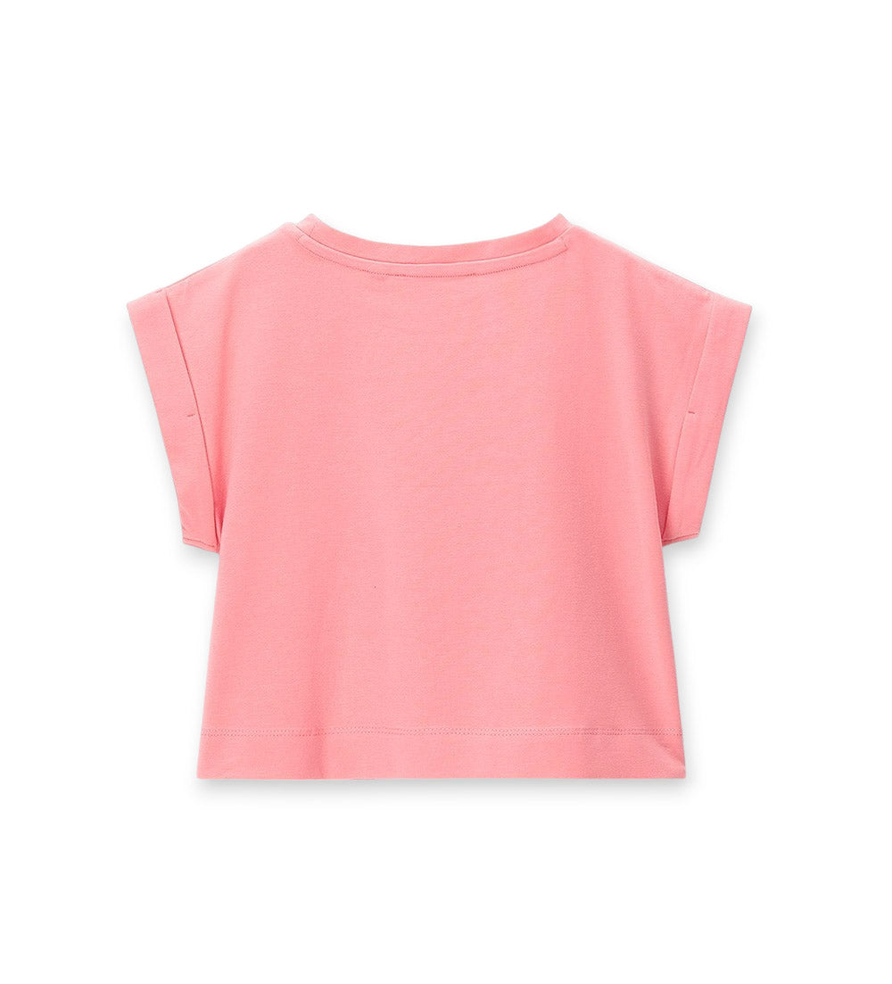 Girl - White glitter T-Shirt 9 - 10 Y Pink