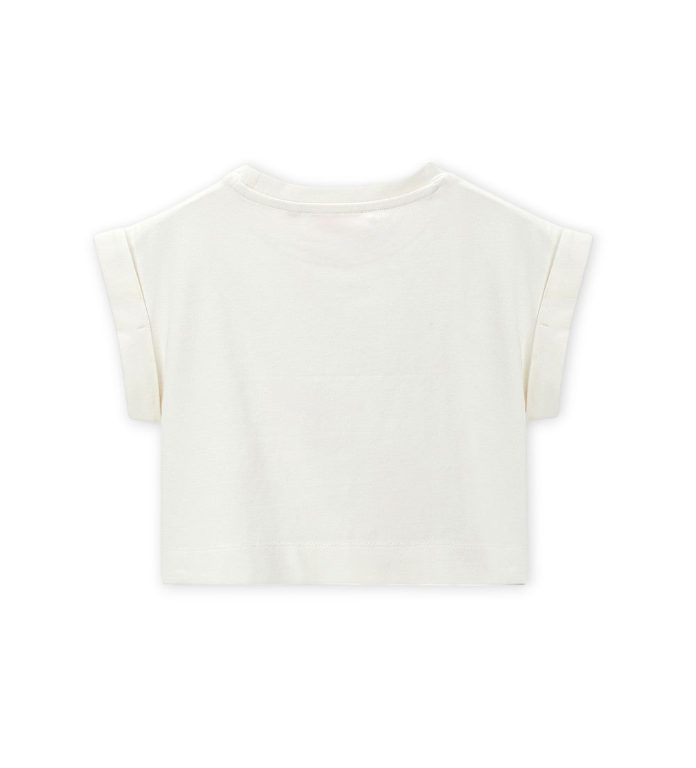 Girl - White glitter T-Shirt 9 - 10 Y Pink