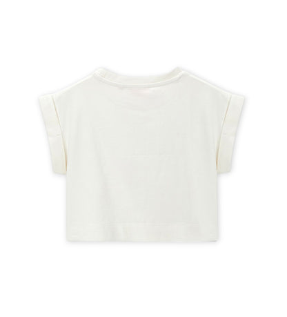 Girl - White glitter T-Shirt 9 - 10 Y Pink