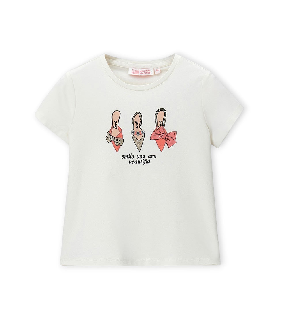 Girl - T-shirt with bow 9 - 10 Y Pink