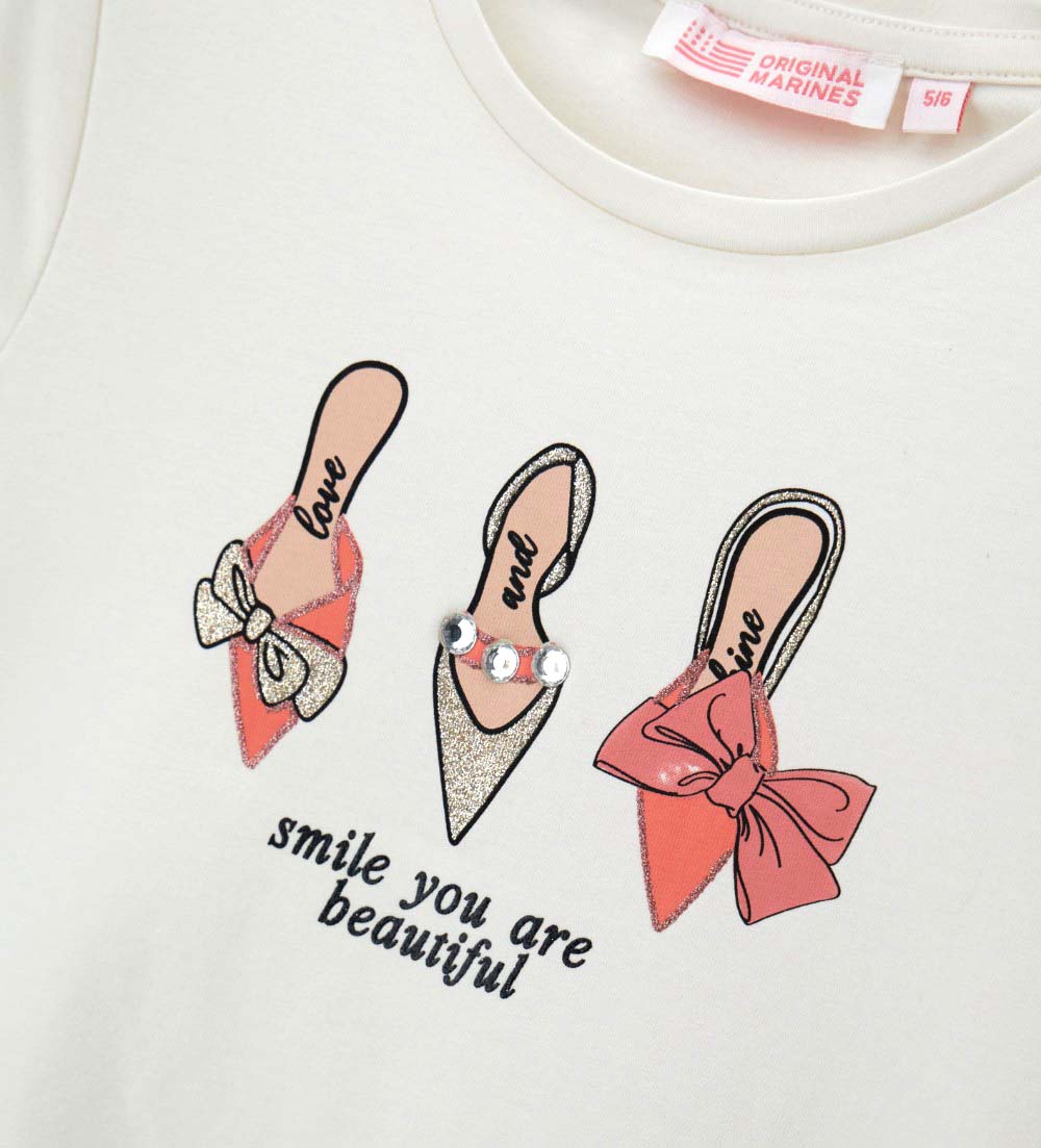 Girl - T-shirt with bow 9 - 10 Y Pink