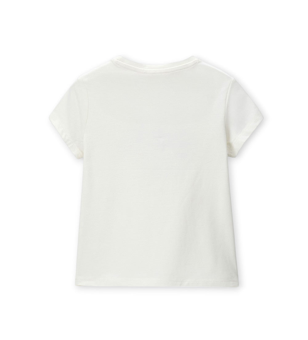 Girl - T-shirt with bow 9 - 10 Y Pink