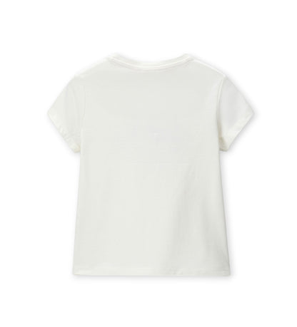 Girl - T-shirt with bow 9 - 10 Y Pink