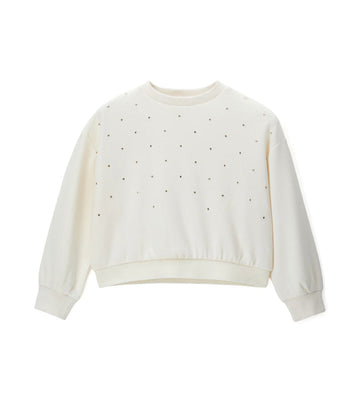 Girl - Sweatshirt with rhinestones