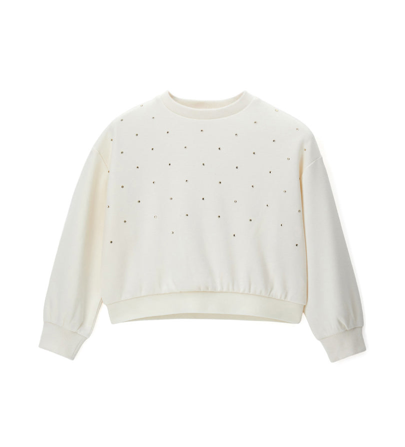 Girl - Sweatshirt with rhinestones