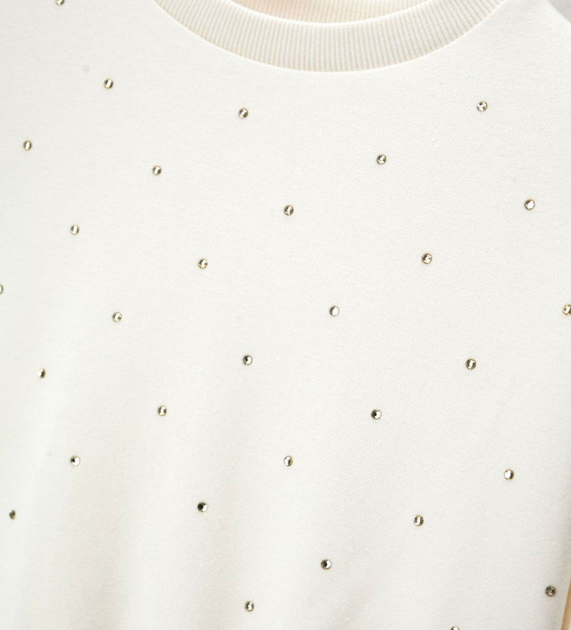 Girl - Sweatshirt with rhinestones