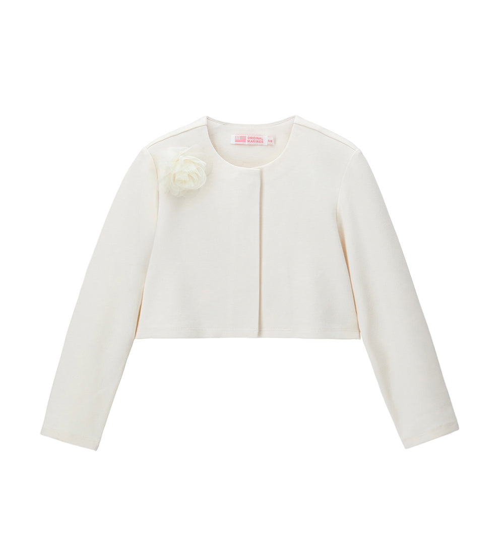 Girl - Jacket with flower 9 - 10 Y Off White