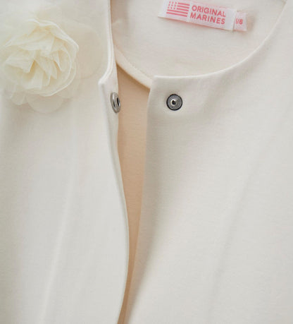 Girl - Jacket with flower 9 - 10 Y Off White