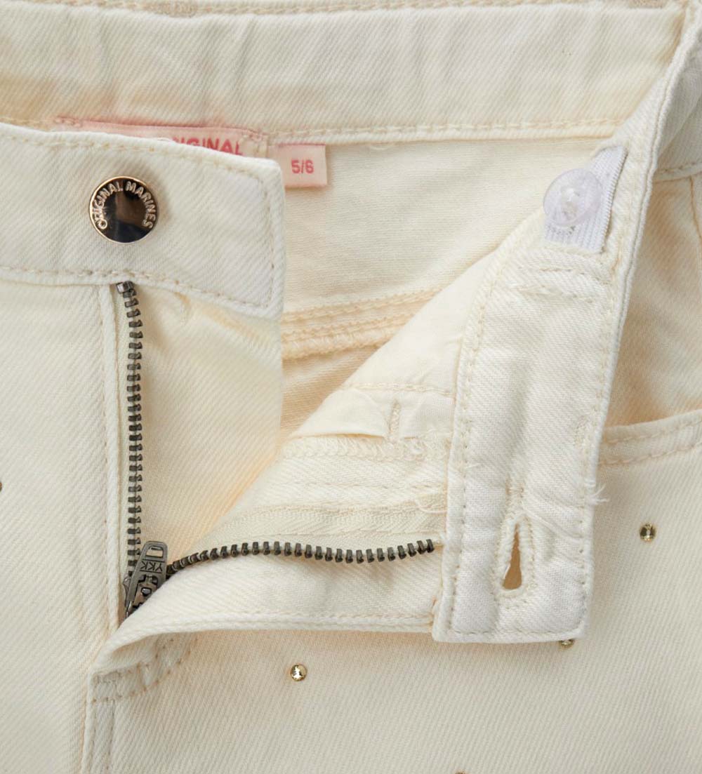 Girl - Rhinestone pants 9 - 10 Y Off White