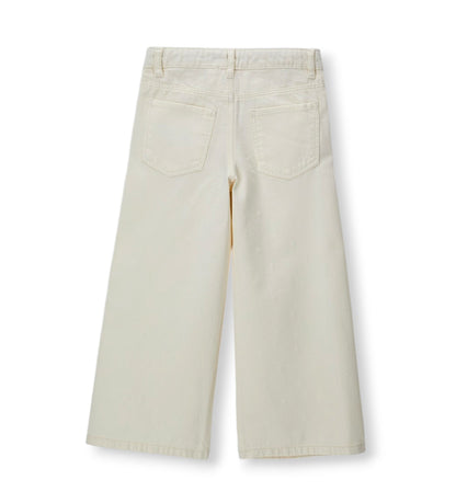 Girl - Rhinestone pants 9 - 10 Y Off White