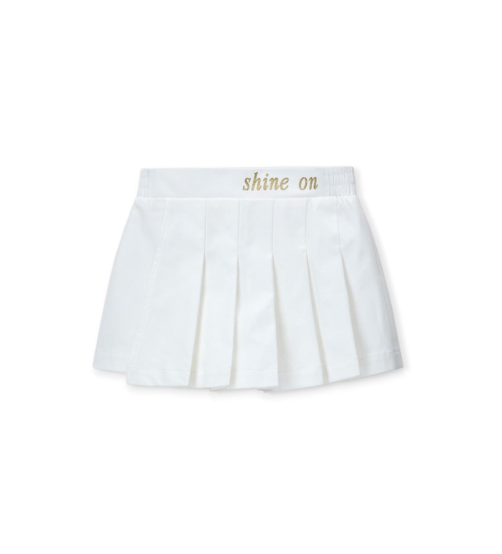 Girl - Bermuda shorts with glitter 9 - 10 Y White