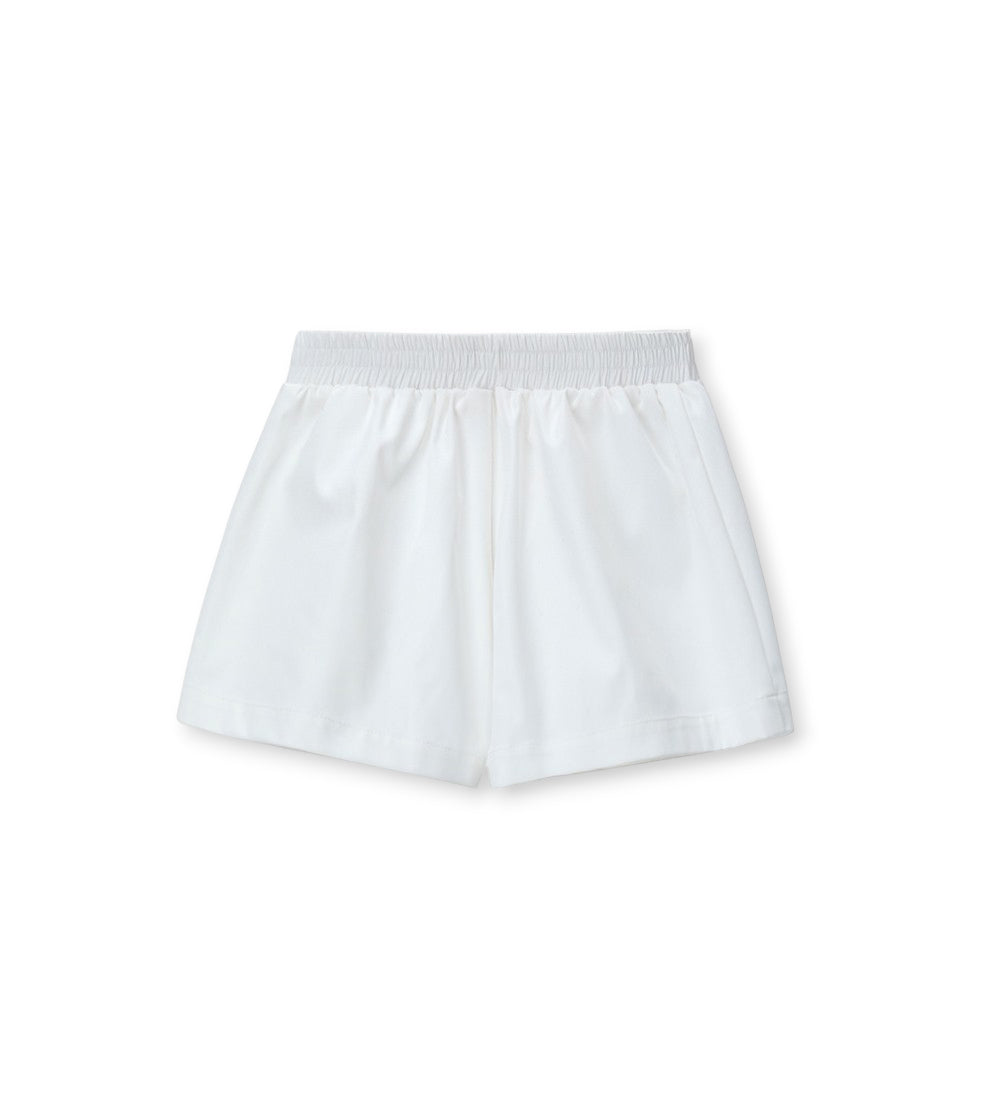 Girl - Bermuda shorts with glitter 9 - 10 Y White