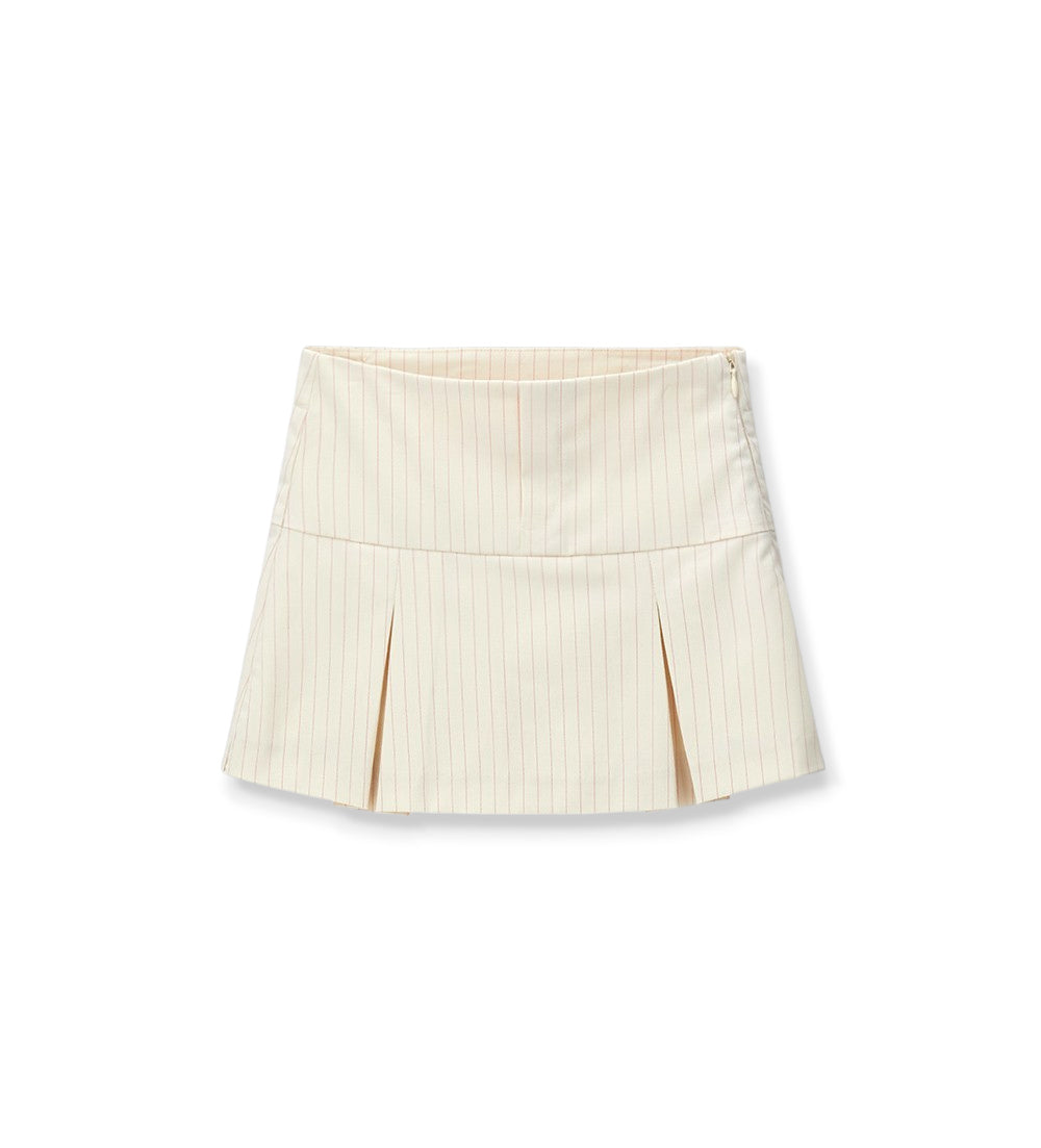 Girl - Striped Skirt 9 - 10 Y Off White