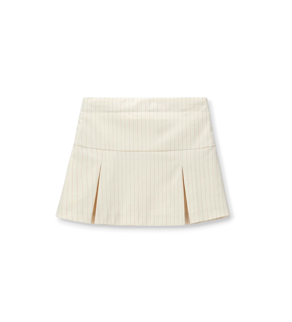 Girl - Striped Skirt 9 - 10 Y Off White