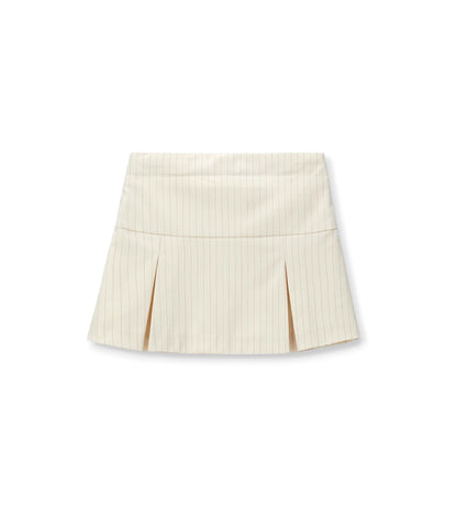 Girl - Striped Skirt 9 - 10 Y Off White