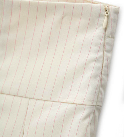 Girl - Striped Skirt 9 - 10 Y Off White